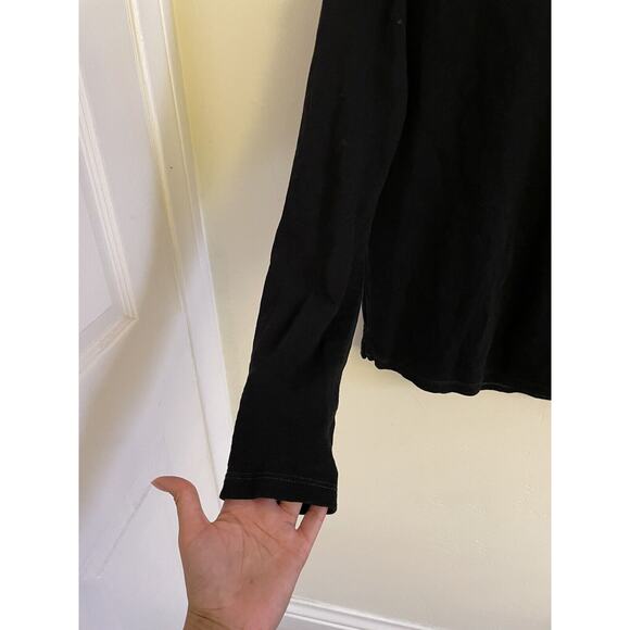 Robert Barakett Sweater Men Medium Black V Neck Knit 100% Pima Cotton - Picture 3 of 6